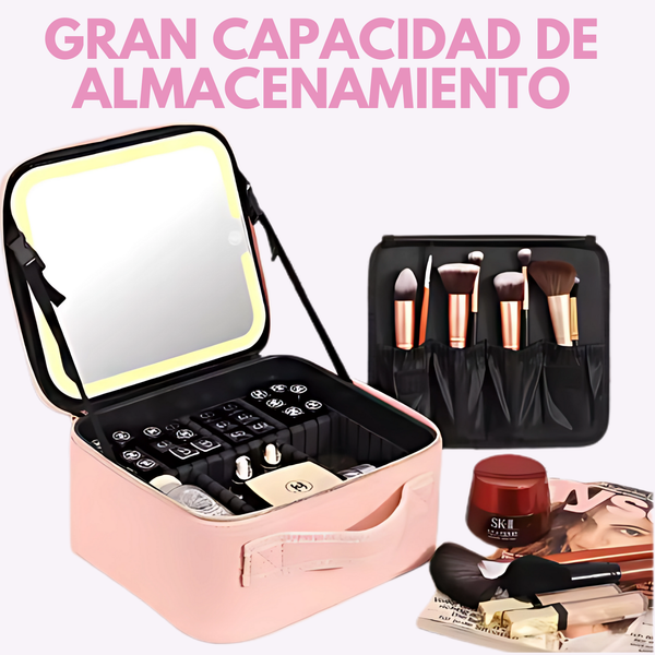 POCAS UNIDADES- El Organizador de Maquillaje con Espejo LED