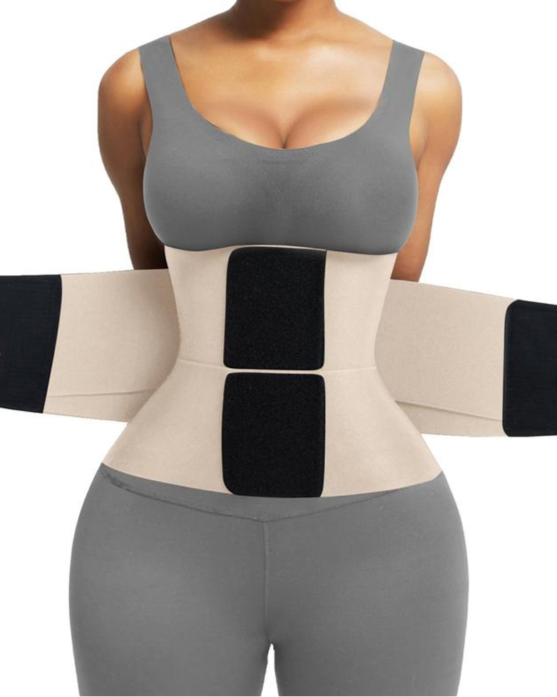 AGOTAN RÁPIDO!- Cinturón moldeador de cintura para mujer- cinturón abdominal, control de abdomen, moldeador corporal con triple envoltura