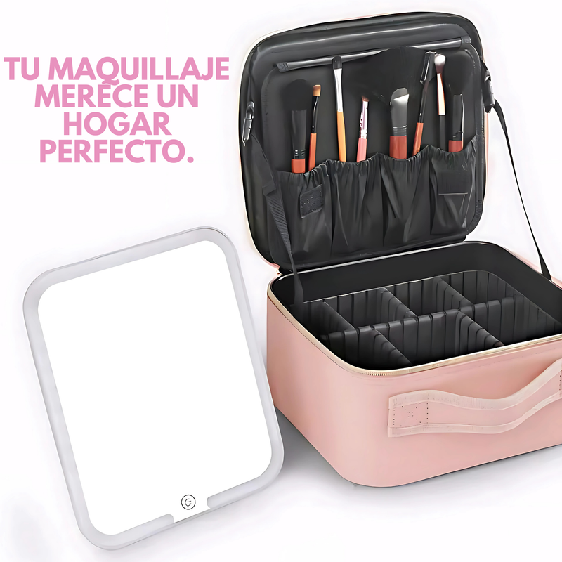 POCAS UNIDADES- El Organizador de Maquillaje con Espejo LED