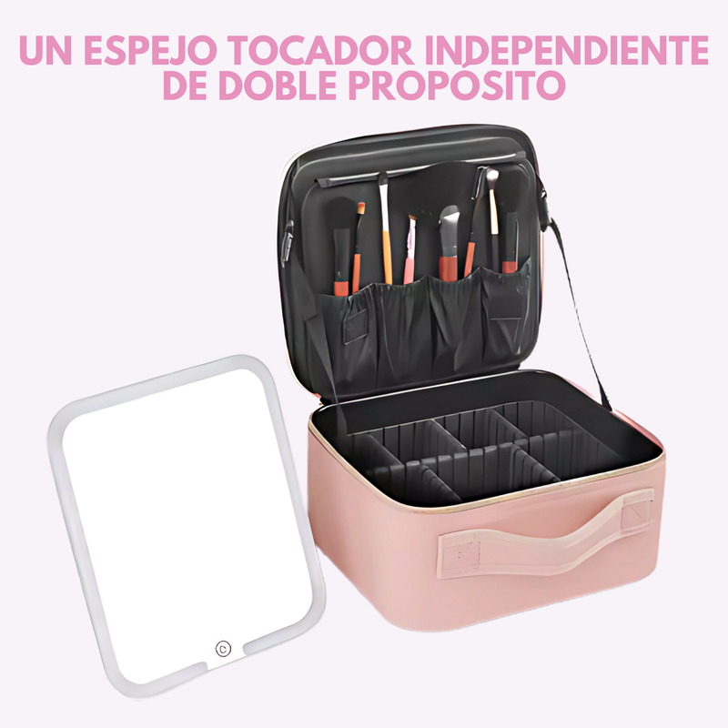 POCAS UNIDADES- El Organizador de Maquillaje con Espejo LED