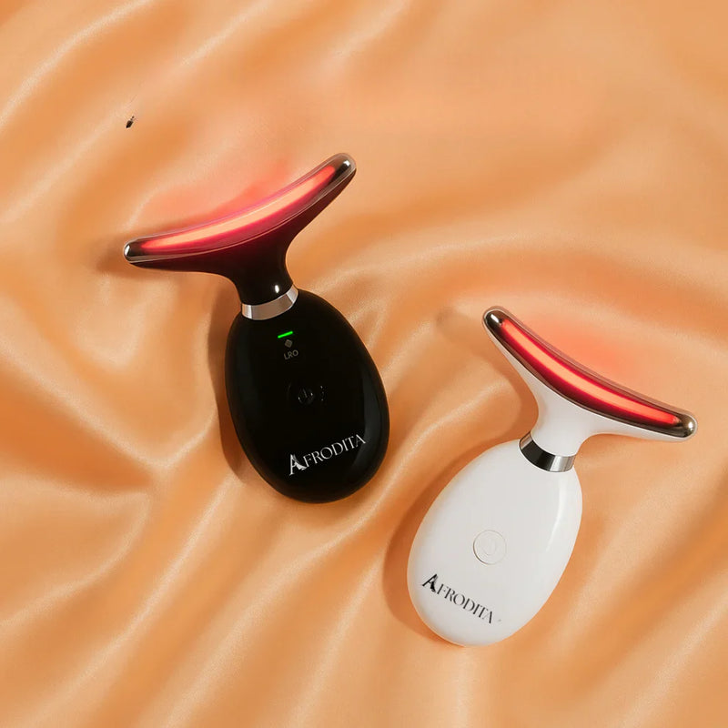 Masajeador de cuello ANTIPAPADA + Masajeador Facial frio/calor Antiarrugas + Mascarilla de té verde - Afrodita